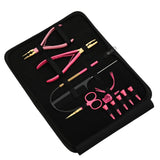 Pink Gold Hair Extension Tool Kit with 2 Hole Crimping & Bead Opening Pliers - Cross Edge Corporation