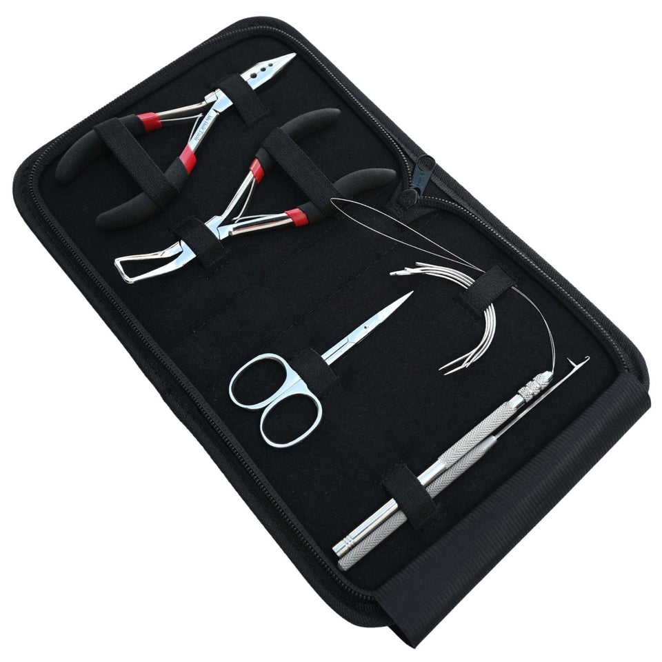Hair Extension Tool Kit with 3 Hole Crimping Plier & Microlink Removal Tool - Cross Edge Corporation