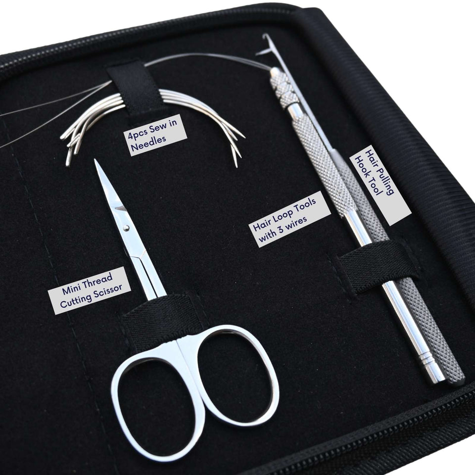 Hair Extension Tool Kit with 3 Hole Crimping Plier & Microlink Removal Tool - Cross Edge Corporation