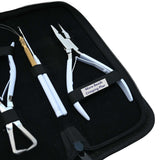 White Hair Extension Tool Kit with Bead Crimping Plier & Microlink Removal Set - Cross Edge Corporation