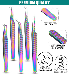 Eyelash Extension Tweezers set | Precision Multipurpose Lash Scissor | Fiber Tip Lash Tweezers - Cross Edge Corporation