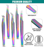 Eyelash Extension Tweezers set | Precision Multipurpose Lash Scissor | Fiber Tip Lash Tweezers - Cross Edge Corporation