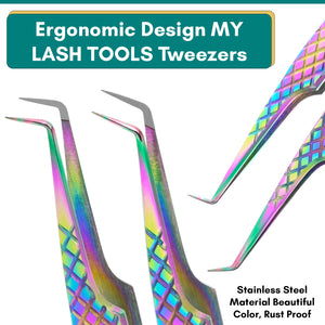 Eyelash Extension Tweezers set | Precision Multipurpose Lash Scissor | Fiber Tip Lash Tweezers - Cross Edge Corporation