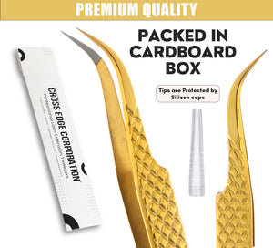 Curved Fiber Tip Lash Tweezers