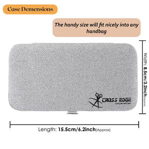Silver Magnetic 6 Pieces Eyelash Tweezers Organizer Case