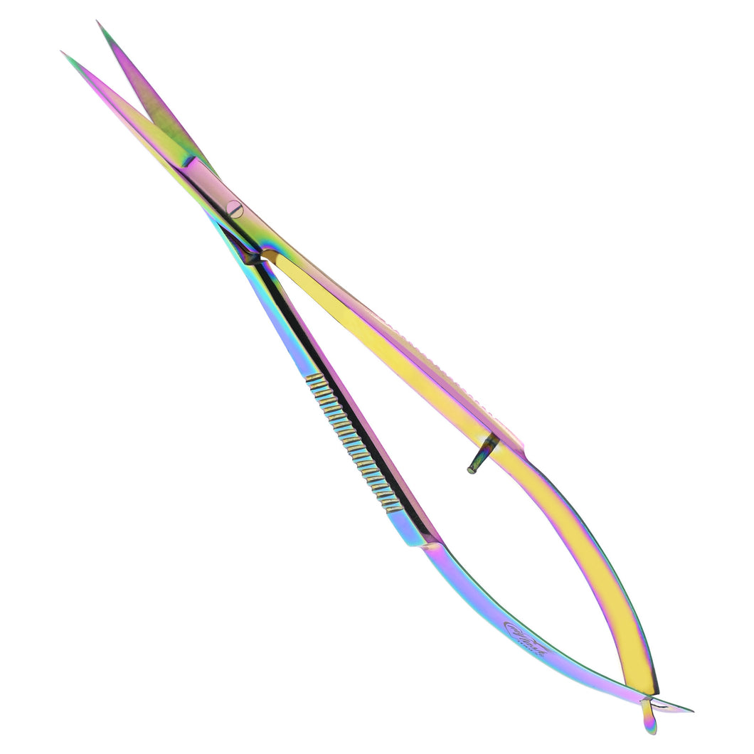 Eyebrow & Eyelash Shaping & Trimming Spring Scissors 5 Inch straight ...