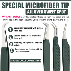 Fiber Tip Lash Tweezers for Eyelash Extensions - Cross Edge Corporation