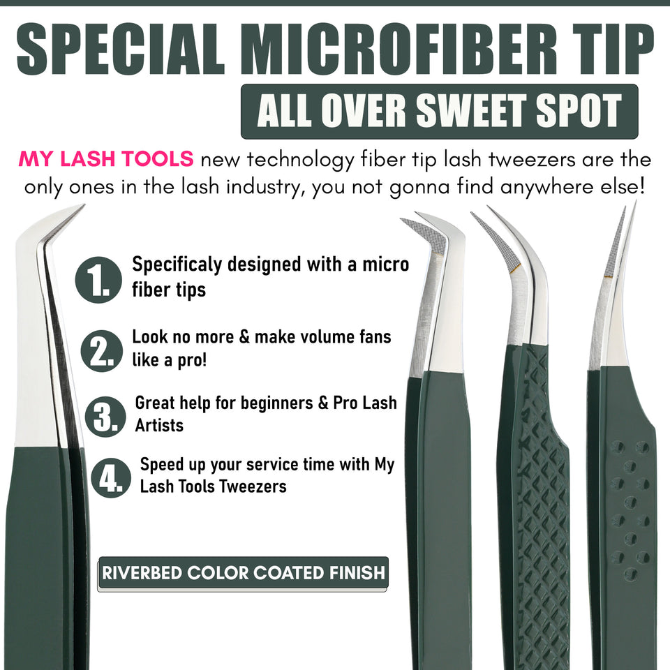 Fiber Tip Lash Tweezers for Eyelash Extensions - Cross Edge Corporation