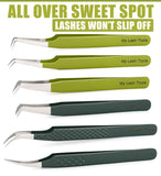 Fiber Tip Lash Tweezers for Eyelash Extensions - Cross Edge Corporation
