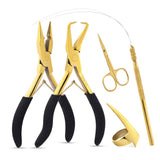 My Hair Tools Pro Hair Extension Tools Kit Gold - Multi Purpose