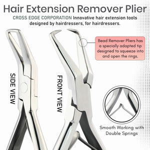 Silver My Hair Tools Pro Extension Kit, Extensions Remover Pliers set, Micro Beads Pulling Hook & Microbead Loop Tool Stainless Steel