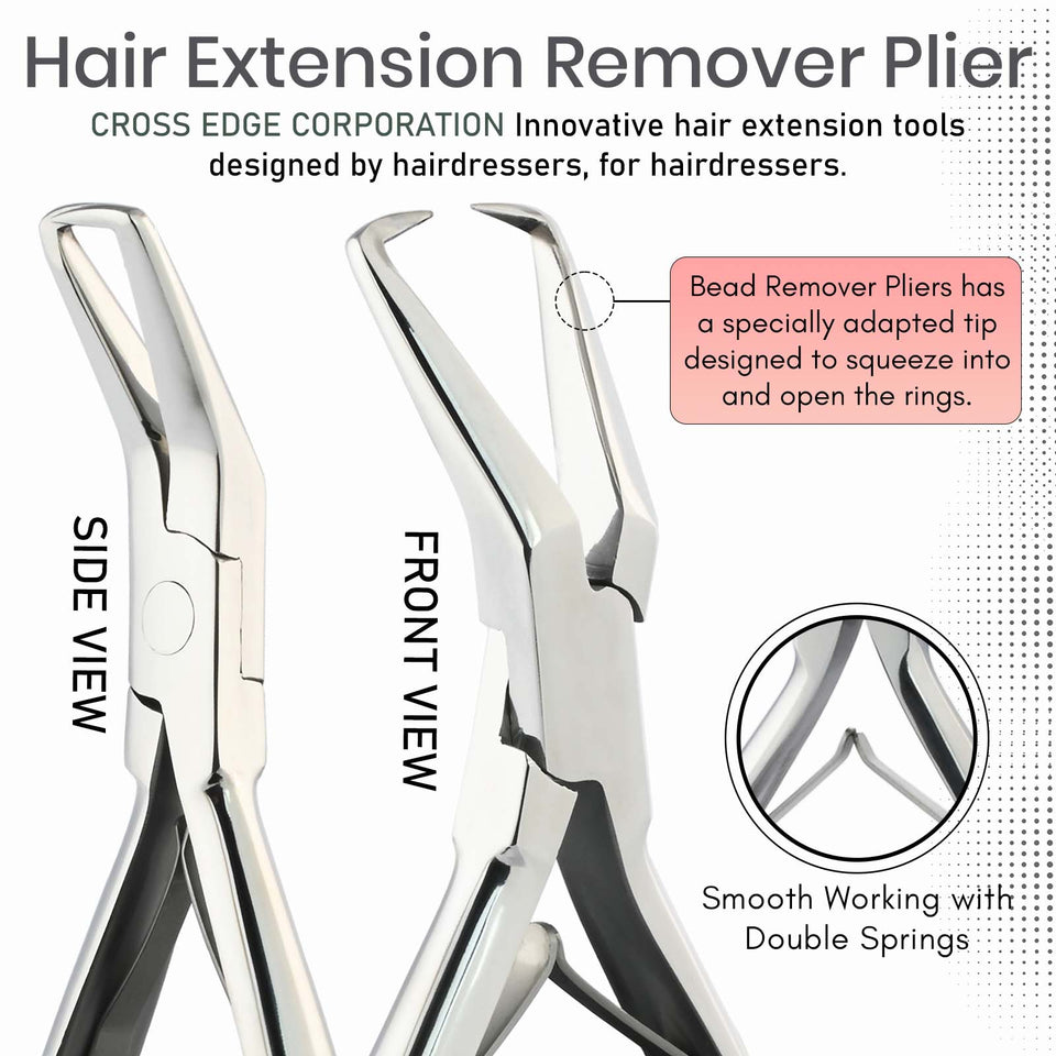 Silver My Hair Tools Pro Extension Kit, Extensions Remover Pliers set, Micro Beads Pulling Hook & Microbead Loop Tool Stainless Steel