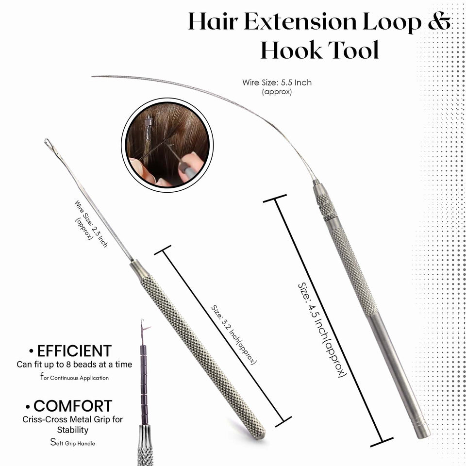 Hair extensions loop tool top