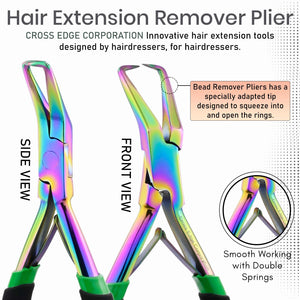 My Hair Tools Pro Extension Kit, Extensions Remover Pliers set, Micro Beads Pulling Hook & Microbead Loop Tool Stainless Steel - Cross Edge Corporation