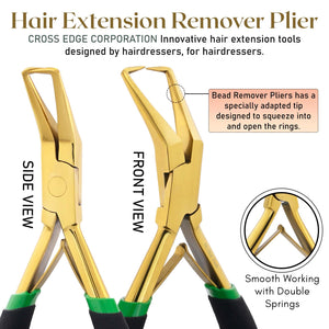 Gold My Hair Tools Pro Extension Kit, Extensions Remover Pliers set, Micro Beads Pulling Hook & Microbead Loop Tool Stainless Steel