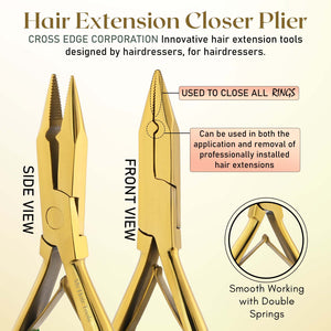 My Hair Tools Pro Hair Extension Tools Kit Gold - Multi Purpose - Cross Edge Corporation