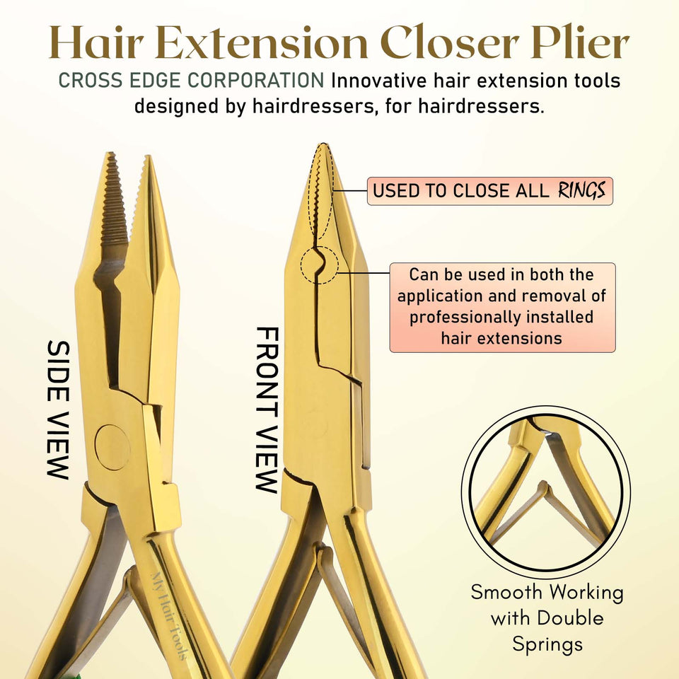 My Hair Tools Pro Hair Extension Tools Kit Gold - Multi Purpose