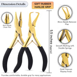 My Hair Tools Pro Hair Extension Tools Kit Gold - Multi Purpose